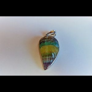 Carved Rainbow Pendant